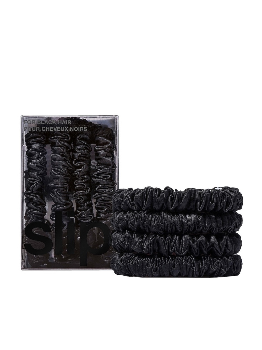 Skinny scrunchies 4 pack black